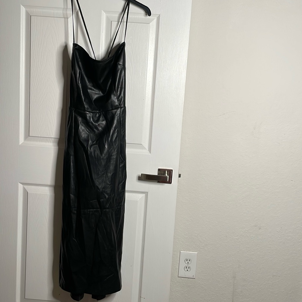 NWT Good American pleather maxi dress